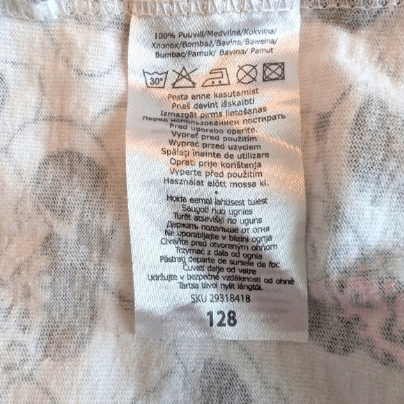 Disney Minnie Mouse Graphic Dress White And Pink Cotton SZ 28 Eu 7/8 US - Picture 5 of 6